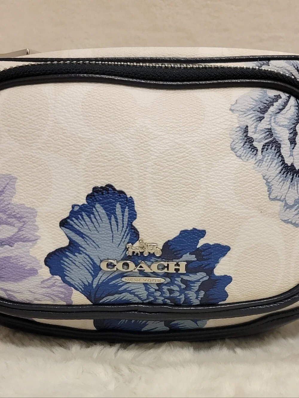 Coach White Floral Belt Bag
